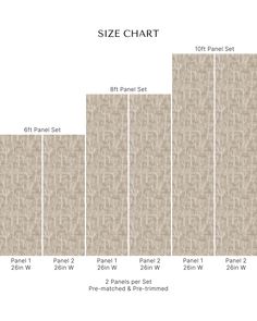 the size chart for an upholstered chair with different fabric types and patterns on it