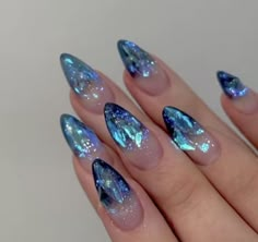 Witchy Nails, Her Nails, Mermaid Nails, Nails Spa, Nails French, Blue Spring, Pretty Nail Art, Spring Hill, Dream Nails