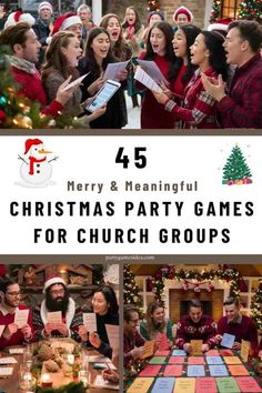 Looking for fun and engaging Christmas party games for church groups? These festive activities will bring joy, laughter, and togetherness to your holiday gathering. Perfect for all ages, these games are easy to organize and focus on the true spirit of Christmas—community and celebration! #ChristmasPartyGames #ChurchGroupFun #HolidayActivities #FaithAndFun #ChristmasCelebration #ChurchEvents #FamilyFriendlyGames #HolidayJoy Christmas Party Large Group, Ladies Christmas Brunch Games, Christmas Party Games For Women Group, Christmas Game Show Ideas, Christian School Christmas Party Ideas, Easy Christmas Games For Groups, Christmas Party Games For Big Groups, Christmas Ward Party Ideas, Mexican Christmas Party Games