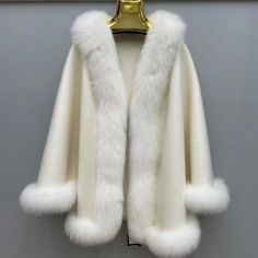 ad eBay - Real Women 100% Fox Fur Trim Shawl Cashmere Ponchos Cape Cardigan Coat Warm Tops - Buy Now, click the link (eBay) Winter Outer, Fur Cape, Warm Cardigan, Bridal Jacket, Cashmere Poncho, Fur Clothing, Wool Poncho, Shawl Cardigan, Cashmere Shawl