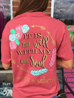 Simply Southern "It Is Well With My Soul" Tee - Rust Ivory Ella, It Is Well With My Soul