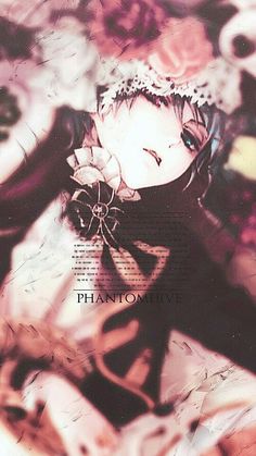 an artistic photo of a woman with flowers on her head and the words phantatom hive