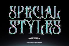 the text special styles is displayed on a black background