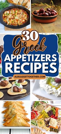 the cover of an appetizer's recipe book with pictures of different types of appetizers