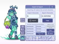 an image of a character creation screen with the text,'important & expert '