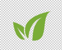 a green leaf logo on a transparent background