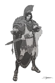 ArtStation - The Roman Warrior Practice Roman Clothing Drawing, Roman Outfit Men, Warrior Drawing Reference, Gladiator Reference, Greek Warrior Art, Gladiator Drawing, Render Clothes, Warrior Character Design Male, Rpg Pirate