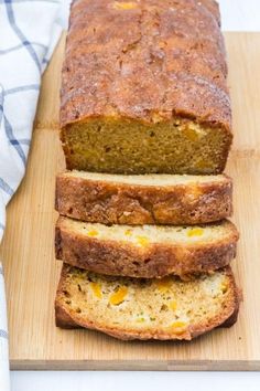 slices of banana bread stacked on top of each other