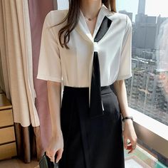 Shipping: Worldwide Express Shipping AvailableDelivery time: 🚚7-15Days Fast ShippingReturns: Fast refund,💯100% Money Back Guarantee.SPECIFICATIONSBrand Name: BONJEANStyle: Office LadyElasticity: Non StrechOrigin: Mainland ChinaCN: GuangdongSeason: SummerFabric Type: ChiffonMaterial: AcetateMaterial: PolyesterPattern Type: SolidFit Type: Regulai FitAge: MIDDLE AGEThickness: MidweightClothing Length: RegularDecoration: BOWShirts Type: Casual ShirtsDress Patterns: PulloverFabric content: 51% (inc Elegant White V-neck Shirt, Spring V-neck Shirt For Office Wear, White V-neck Office Blouse, White V-neck Chic Shirt, Chic White Semi-formal Tops, Spring V-neck Blouse For Office, Spring V-neck Office Blouse, Spring V-neck Shirt For Office, Spring V-neck Office Shirt