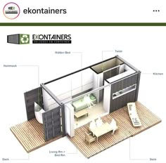 the floor plan for an eco container home