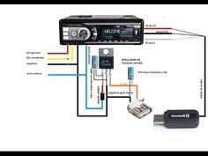 an image of a car stereo wiring diagram