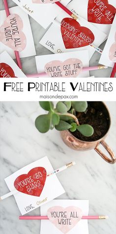 valentine's day printables are perfect for kids to make and share with friends