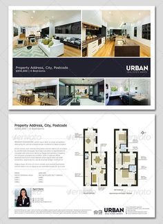 an open concept brochure for a real estate