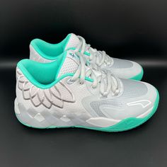 Thank You For Visiting Our Closet! Puma Lamelo Ball Mb.01 Lo Ufo Basketball Shoes Men’s Sz 6 / Women’s Sz 7.5 Style #377676-02 Color:Gray/Aqua Green Condition: Preowned, No Box. *Used And Sold “As Is” *No Rips Or Tears *Original Insoles *Smoke Free Home *Photos Are Of The Actual Product. *Please Review Photos To Ensure You Know What You Are Purchasing. Check Puma.Com For Sizing Questions. See Pic For Sizing Charts. *Packaged With Care *Ships In 1 Business Day *Buy With Confidence. *Always Accepting Reasonable Offers! *We List New Items Weekly! *Don’t Miss Out, Follow Us Now! *Reach Out To Us If You Have Any Questions! *All Sales Final, No Returns! 2322 Basketball Shoes Lamelo Ball, Low-top Synthetic Basketball Shoes With Padded Tongue, Synthetic Low-top Basketball Shoes, Gray Fade-resistant Basketball Shoes For Light Sports, Low-top Synthetic Puma Basketball Shoes, Lamelo Ball, Pumas Shoes, Aqua Green, Basketball Shoes