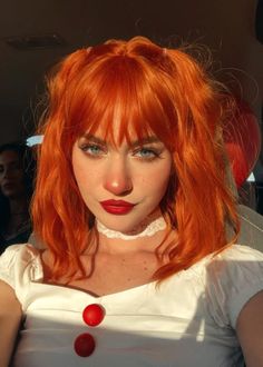 Orange Hair Costumes, Bob Wigs With Bangs, Cheveux Oranges, Red Hair Inspo, Bangs Wig, Bangs For Women, Wigs Short, Ginger Hair Color, Halloween Wigs