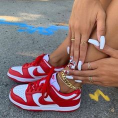 air jordan, jordan 1s, red jordans, low dunks, red dunks, nike dunks, shoe game, cute shoes, trendy shoes, Trendy Shoes Sneakers, Nike Shoes Girls, Pretty Shoes Sneakers, Shoes Outfit Fashion