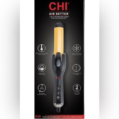 Brand New Chi Air Setter 2 In 1 Flat Iron & Curler Chi Hair, Chi Hair Products, Hair Brands, Flat Iron, Hair Tools, Womens Hairstyles, Tools, Brand New, Hair