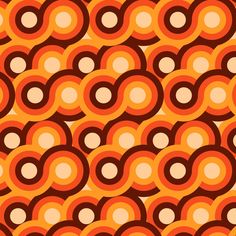 an orange and brown pattern with circles on the bottom, which is very similar to those ones