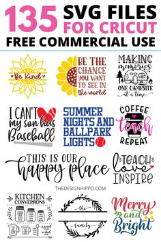 135 Free SVG Files for Cricut with Commercial Use Free Svg Files For Cricut Websites, Best Free Cricut Images, Crafts To Do With Cricut, Free Cricut Designs Downloads, Sayings For Cricut Projects, Cricut Origami Projects, Commercial Svg Files Free, Quotes For Cricut Projects