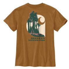 Working hard or wandering outside, this Carhartt Women's Relaxed Fit Heavyweight Sequoia National Park Graphic Short-Sleeve T-Shirt puts your love of the great outdoors front and center. A Sequoia National Park graphic celebrates the beauty of nature. Heavyweight cotton stands the test of time, while a loose fit gives you plenty of room to move in this classic Carhartt T-shirt. 6.75 oz., 100% cotton jersey knit T-shirt Rib-knit crew neck Side-seam construction minimizes shirt twisting Carhartt S National Park Graphic, Carhartt T Shirt, Carhartt Womens, Carhartt Women, Sequoia National Park, Tractor Supply, Neck Label, Pet Life, Knit Crewneck