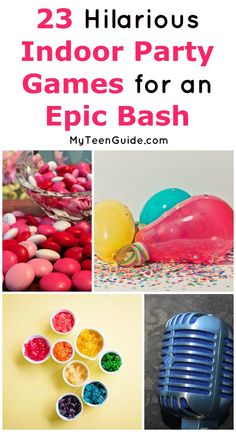 various party games for an epic bash with balloons, confetti and other items