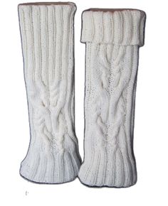 Comfortable Cable Knit Winter Socks, White Knitted Winter Socks, White Knitted Socks For Winter, Cozy Knitted Socks For Fall, Cozy Hand Knitted Socks For Fall, Cozy Knitted Winter Socks, Cozy Knitted Socks For Winter, Cozy Cable Knit Winter Socks, Cozy Handmade Knitting Pattern