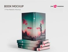 three books stacked on top of each other with the title book mockup 3 free realistic mockups