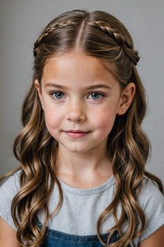 Fifth Grade Hairstyles, Wedding Hairstyles For Little Kids, Hairstyles For 3rd Graders, Girl Hairdos Kids Easy Hair, Formal Hairstyles For Girls Kids, 3 Part Braided Ponytail, 1st Grade Hairstyles, Cute Hairstyles For Girls Kids Easy