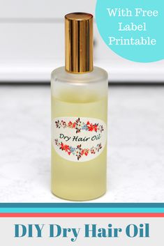 A Summer Must Have: DIY Dry Hair Oil Spray + Free Printable Labels Deep Conditioning Diy, Hair Oil Spray, Hair Oil For Dry Hair, Hair Oil Recipe, Natural Hair Spray, Diy Hair Oil, Diy Coconut, Essential Oils For Colds, Diy Essential Oil Recipes