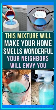 there is a sign that says, this mixture will make your home smell wonderful you're neighbors will envy you