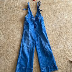 Size 4 But Fits A Size 6 Well Free People Overalls, Free People Pants, Pant Jumpsuit, Overalls, Free People, Color Blue, Pants For Women, Size 4, Jumpsuit