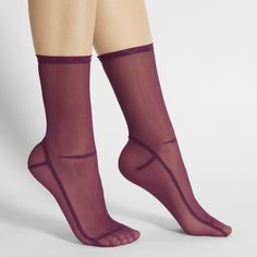 Darner Solid Violet Mesh socks - Darner Socks Mesh Socks, Sheer Socks, Socks And Heels, Bar Studs, Violet Purple, Designer Socks, Beauty Items, Ankle Socks, Wedge Boot