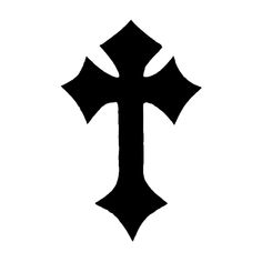 a black and white image of a cross