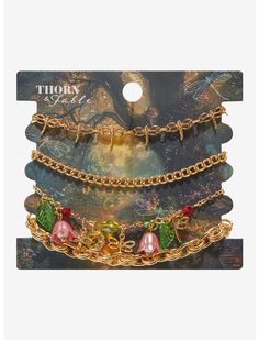 Thorn & Fable Dragonfly Flower Bracelet Set | Hot Topic Hot Topic Bracelets, Crazy Earrings, Pretty Jewelry Necklaces, Acrylic Set, Dragonfly Charm, Detailed Jewelry, Pretty Jewelry, Flower Bracelet, Pretty Jewellery