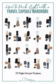 the cover of how to pack right with a travel capsule wardrobe 20 styles from just 16 pieces