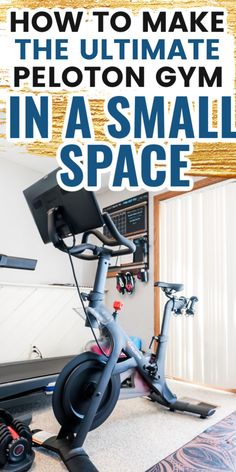 peloton bike in a home gym Small Peloton Room, Small Gym Room Ideas, Gym Room Ideas, Home Treadmill