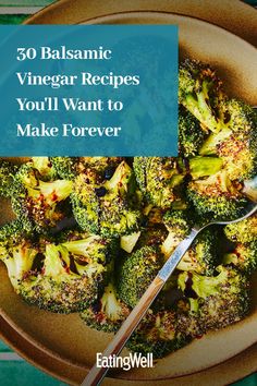 a bowl filled with broccoli on top of a table