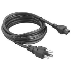 a black power cord with two plugs on each end and an extension cord to the other