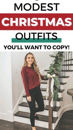 Christmas Party Outfits Winter, Family Christmas Party Outfits Casual, Christmas Day Outfit Women Casual, Casual Christmas Outfits For Women Jeans, Christmas Eve Outfits Church, Christmas Eve Outfits For Teens, Christmas Outfit Pants, Modest Christmas Outfit, Christmas Church Outfit