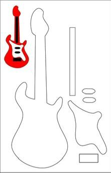 a guitar cut out and ready to be used