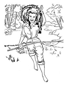 Coloring Pages, Fishing, Fish, Color, Colouring Pages