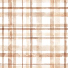 an image of a plaid pattern in brown and white colors, with watercolor stains on it