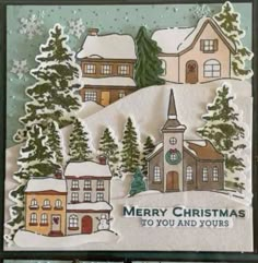 Stampin Up Samplers, Christmas Stampin Up Cards, Papercraft Christmas Cards, Christmas Cards 2023, Su Christmas Cards, Creative Card Ideas, Christmas Card Ornaments, Snowy Scene, Falling Snow