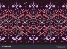 an abstract design with pink and purple colors on a black background stock photo - 5597