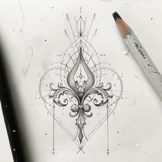 Fleur De Lis Tattoo Design Set Designed Tattoos, Boutique Designs, Tattoo Themes, Fluer De Lis, Forarm Tattoos, Just Ink, Chest Piece