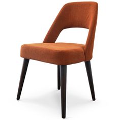 Ariana Modern Dining Chair Burnt Orange Fabric Set of 2 - MidinMod Mid Century Modern Dining Chair, Burnt Orange Fabric, Orange Dining Chairs, Midcentury Modern Dining Chairs, Modern Style Furniture, Mid Century Modern Dining, Contemporary Dining Chairs, Fabric Set, Orange Fabric