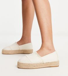 Shoes by South Beach Exclusive to ASOS Fray details Slip-on style Flatform sole Espadrilles Shoes, Summer Inspiration, Summer Festival, Espadrille Shoes, South Beach, Fashion Stylist, Summer Essentials, Body Fit, Cream White