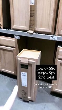 the kitchen cabinets are ready to be moved into their new home and they're on sale