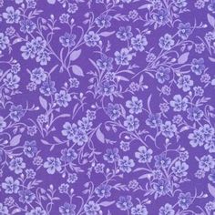 a purple background with blue flowers on it