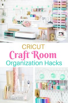 a craft room organization hacks book cover